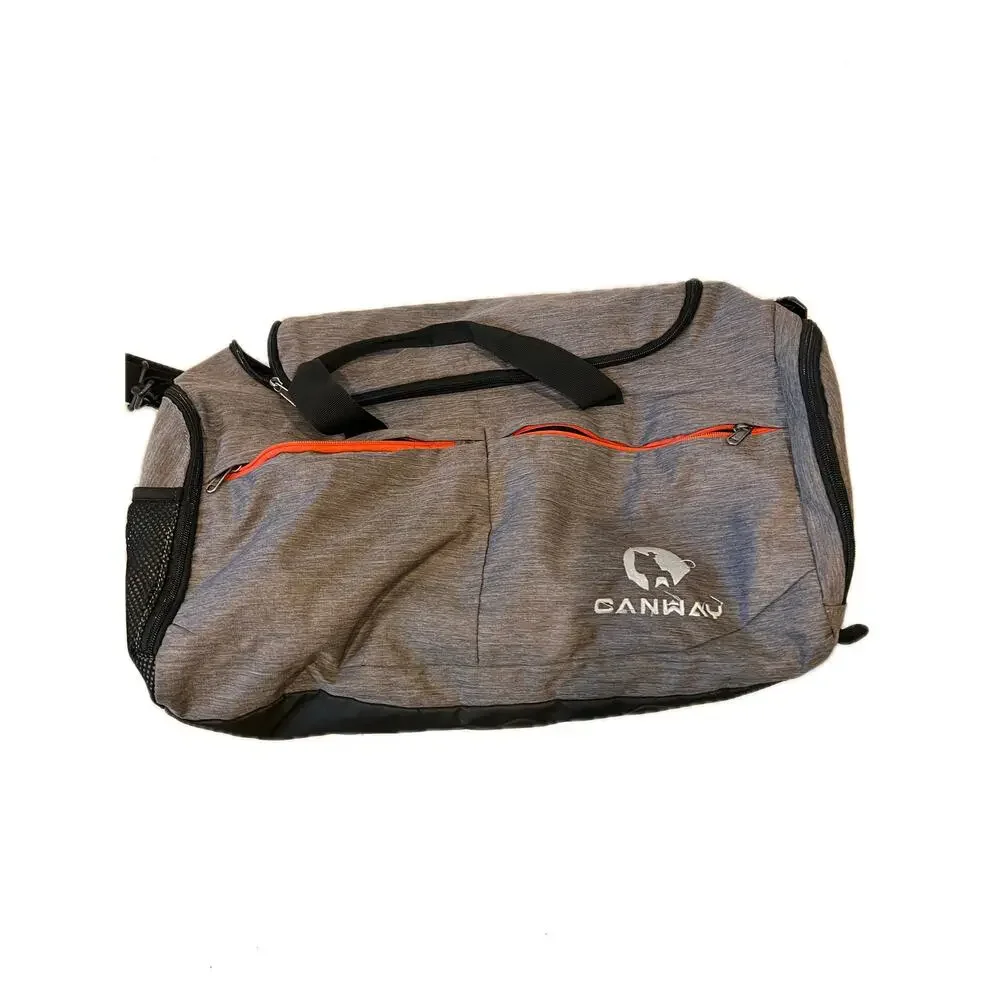 Canway Gray Duffel Gym Bag 20x10x10